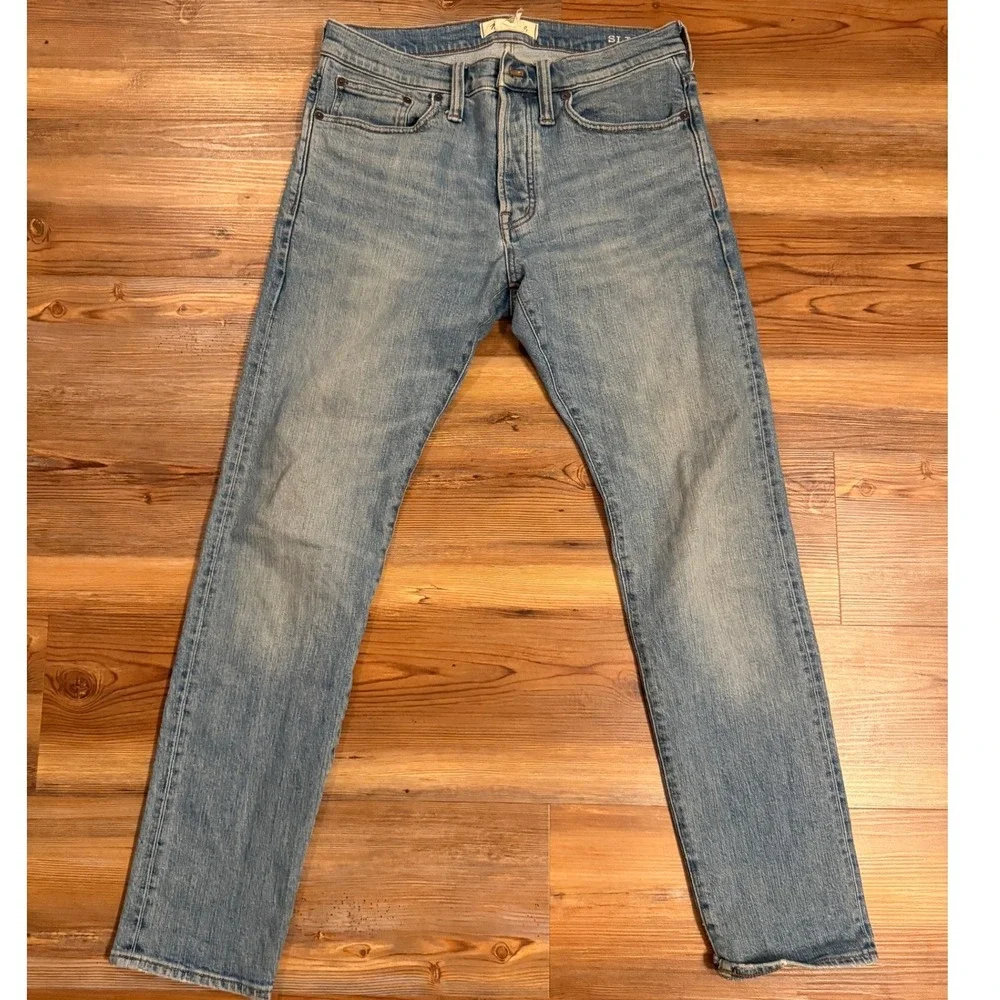 Madewell Slim Fit Jeans Light Wash Blue Denim W32 L30 Mens
